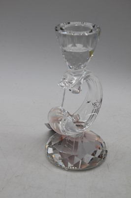 Lot 203 - A Swarovski crystal table candlestick, of...