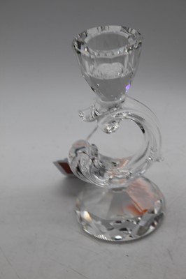 Lot 203 - A Swarovski crystal table candlestick, of...