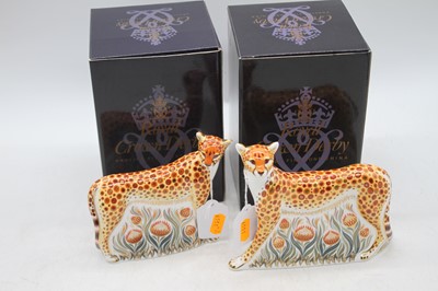 Lot 234 - A Royal Crown Derby model of a cheetah daddy,...