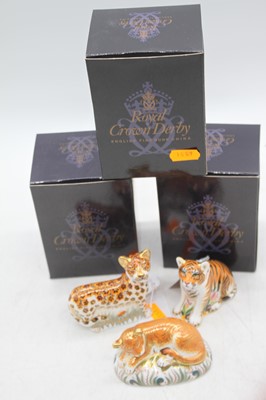 Lot 243 - A Royal Crown Derby model of a leopard cub,...