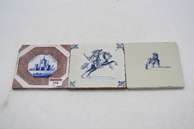 Lot 258 - A collection of three 18th/19th century Delft...