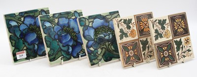 Lot 269 - A set of three Victorian floral decorated...