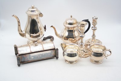 Lot 295 - A collection of silver plated wares, to...