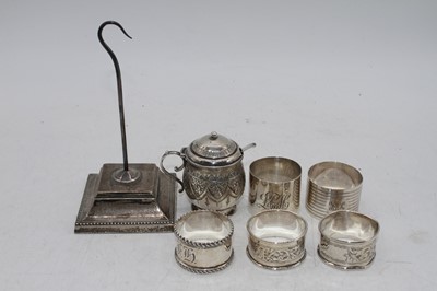 Lot 335 - A Victorian silver mustard having a hinged...