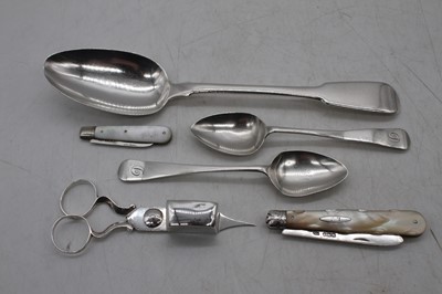 Lot 341 - A George III silver serving spoon in the...