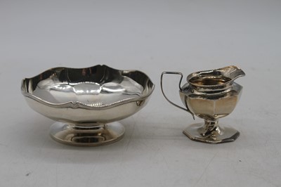 Lot 342 - A George V silver bonbon dish of shaped...