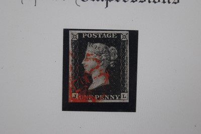 Lot 368 - Great Britain, 1840 1d black, J/L, stated to...