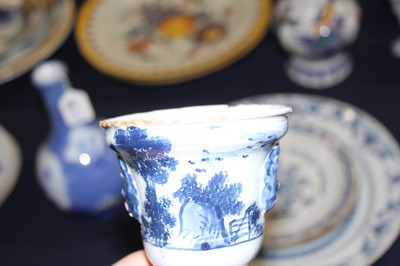 Lot 2080 - An English blue and white delftware urn,...