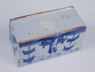 Lot 2088 - An English blue and white delftware flower...