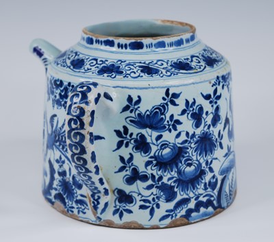 Lot 2061 - A Lambeth blue and white delftware posset pot,...