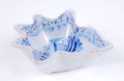 Lot 2152 - A Delft blue and white pickle dish, 18th or...