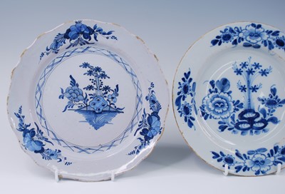Lot 2094 - A Bristol blue and white delftware plate,...