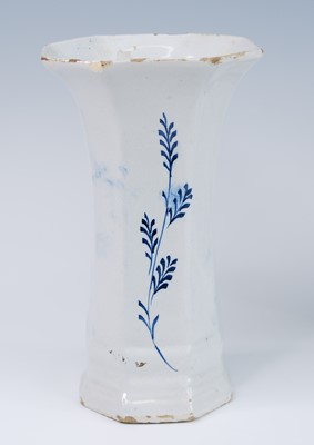 Lot 2161 - A Delft blue and white vase, 18th century, of...