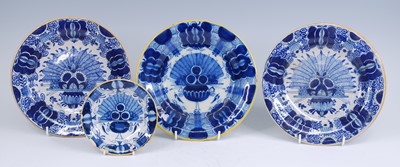 Lot 2154 - A Delft blue and white plate, 18th century, in...