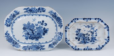 Lot 2108 - An English blue and white delftware meat dish,...