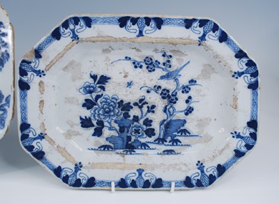 Lot 2108 - An English blue and white delftware meat dish,...