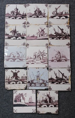 Lot 2189 - A matched set of fourteen Dutch manganese and...