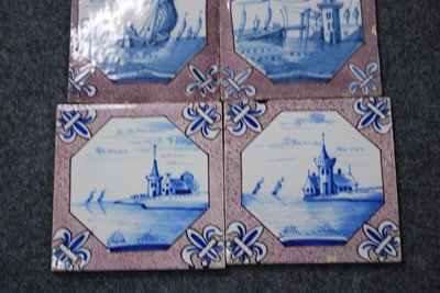 Lot 2119 - A Bristol polychrome delftware tile, circa...