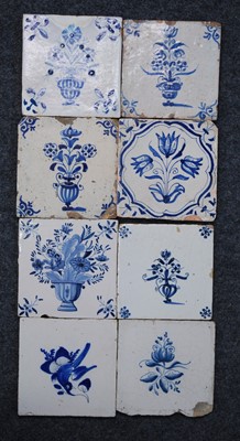 Lot 2181 - A Dutch blue and white tile, circa 1600-50,...