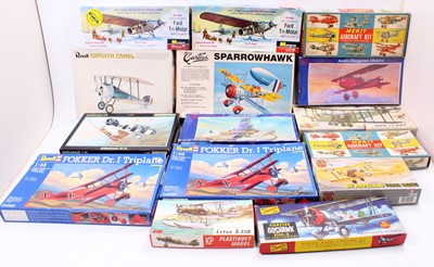 Lot 964 - A collection of 15 mixed aircraft kits with...