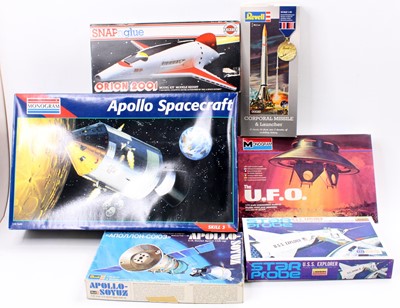 Lot 961 - A collection of six various boxed space, UFO...