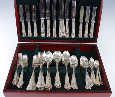 Lot 2294 - A Queen Elizabeth II cased silver part cutlery...