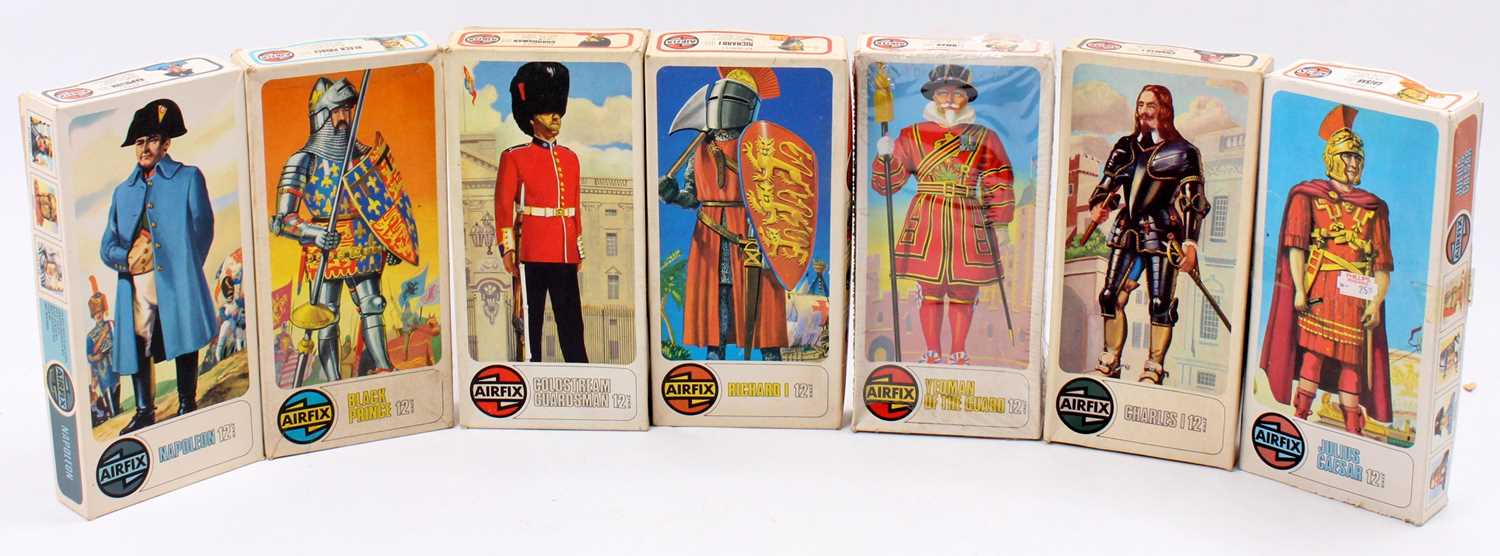 Lot 1180 - Seven various boxed Airfix Series 2 figure