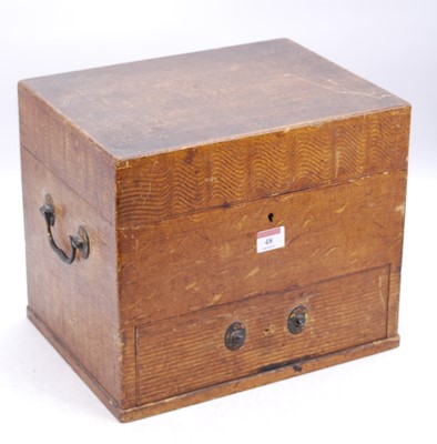 Lot 48 - A 19th century scrumble pine apothecary chest,...