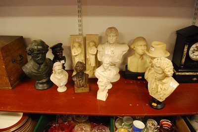 Lot 50 - A collection of twelve resin busts of...
