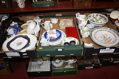Lot 69 - Three boxes of ceramics, to include a pair of...
