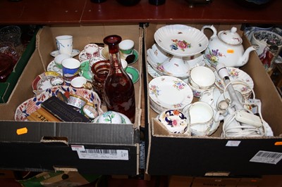Lot 72 - Two boxes of ceramics and glassware, to...