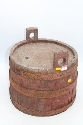 Lot 77 - A vintage coopered oak bucket, h.36cm