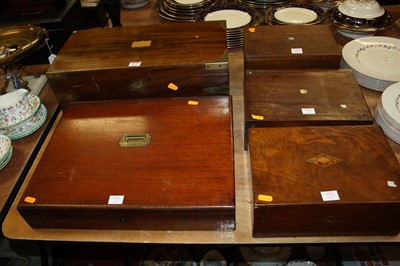 Lot 117 - A Victorian Tunbridge inlaid walnut writing...