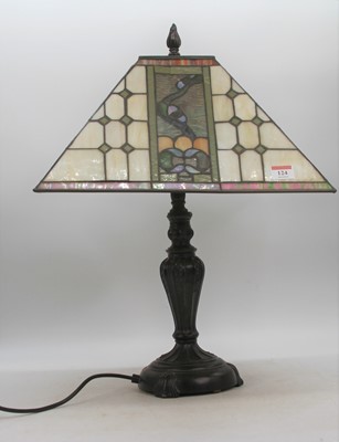 Lot 124 - A 20th century Tiffany style table lamp, h.53cm