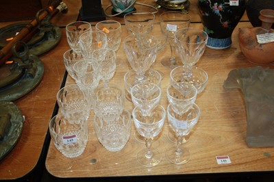 Lot 145 - A collection of crystal drinking glasses, to...