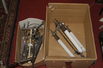 Lot 171 - Two boxes of vintage lighting