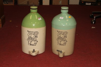 Lot 175 - Two vintage stoneware cider flagons, h.44cm