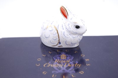 Lot 195 - A Royal Crown Derby model of a bunny, boxed, 27cm