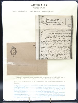 Lot 440 - Australia, a collection of WW II Airmail...