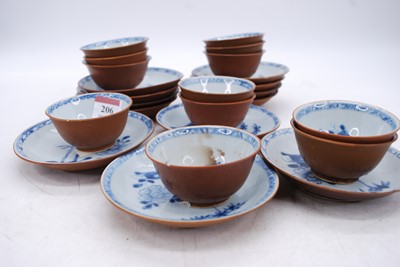 Lot 206 - A set of twelve mid 18th century Chinese blue...