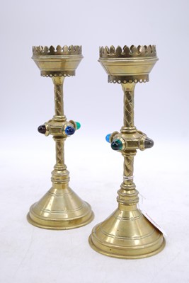 Lot 203 - A pair of Victorian Gothic Revival turned...