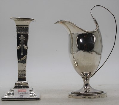 Lot 249 - A 19th century silver table candlestick,...