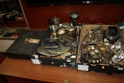 Lot 234 - Three boxes of silver plated wares, to include...