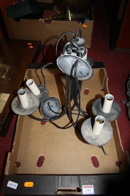 Lot 243 - Two modern three-branch ceiling lights