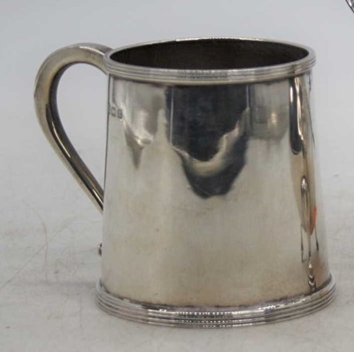 Lot 272 - A George V silver christening tankard,...