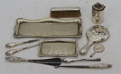 Lot 290 - A collection of silver and plated wares, to...