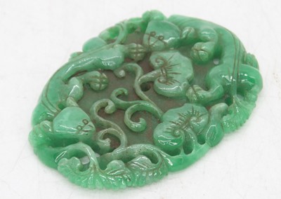 Lot 295 - A Chinese jadeite carving, 11cm