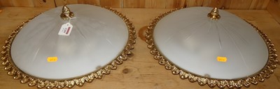 Lot 1209 - A pair of contemporary gilt metal and frosted...