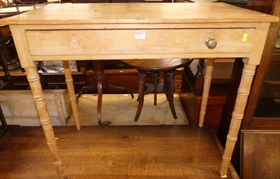 Lot 1247 - A Victorian pine single drawer side table,...