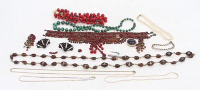 Lot 406 - A collection of costume jewellery, to include...